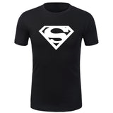 Comic LOGO Super Hero Summer T Shirt Superman Batman Captain America The Flash Marvel Movie Men T-Shirts Quick Dry Tops Tees
