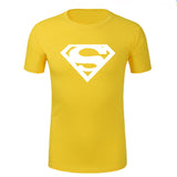 Comic LOGO Super Hero Summer T Shirt Superman Batman Captain America The Flash Marvel Movie Men T-Shirts Quick Dry Tops Tees