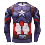 New Marvel 2018 Punisher Superhero Superman/Batman Men Long Sleeve T Shirt G ym Compression Tights Tops Fitness T-shirt