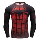 New Marvel 2018 Punisher Superhero Superman/Batman Men Long Sleeve T Shirt G ym Compression Tights Tops Fitness T-shirt