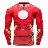 New Marvel 2018 Punisher Superhero Superman/Batman Men Long Sleeve T Shirt G ym Compression Tights Tops Fitness T-shirt