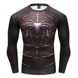New Marvel 2018 Punisher Superhero Superman/Batman Men Long Sleeve T Shirt G ym Compression Tights Tops Fitness T-shirt