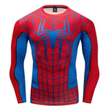 New Marvel 2018 Punisher Superhero Superman/Batman Men Long Sleeve T Shirt G ym Compression Tights Tops Fitness T-shirt