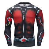 New Marvel 2018 Punisher Superhero Superman/Batman Men Long Sleeve T Shirt G ym Compression Tights Tops Fitness T-shirt