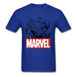 Newest Men Top Grey T-shirts Hulk Marvel Clothes Crew Neck Tshirt Short Sleeve 100% Cotton T Shirts Superheroes Tops & Tees