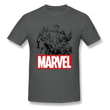 Newest Men Top Grey T-shirts Hulk Marvel Clothes Crew Neck Tshirt Short Sleeve 100% Cotton T Shirts Superheroes Tops & Tees