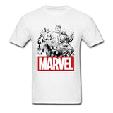 Newest Men Top Grey T-shirts Hulk Marvel Clothes Crew Neck Tshirt Short Sleeve 100% Cotton T Shirts Superheroes Tops & Tees