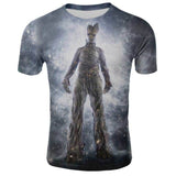 Marvel Movie T-shirt Cute Style O-neck High Quality Short Sleeves T-shirt Galaxy Groot Streetwear Fashion Plus size S-4xl