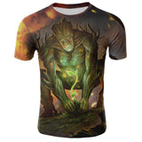 Marvel Movie T-shirt Cute Style O-neck High Quality Short Sleeves T-shirt Galaxy Groot Streetwear Fashion Plus size S-4xl