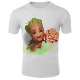 Marvel Movie T-shirt Cute Style O-neck High Quality Short Sleeves T-shirt Galaxy Groot Streetwear Fashion Plus size S-4xl
