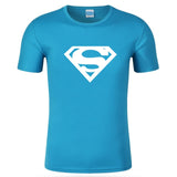 Comic LOGO Super Hero Summer T Shirt Superman Batman Captain America The Flash Marvel Movie Men T-Shirts Quick Dry Tops Tees