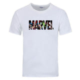 New Fashion Marvel Short Sleeve T-shirt Men Superhero print t shirt O-neck comic Marvel shirts tops men clothes Tee