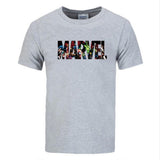 New Fashion Marvel Short Sleeve T-shirt Men Superhero print t shirt O-neck comic Marvel shirts tops men clothes Tee