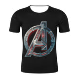Men T Shirt 2018 Avengers Logo Tshirt Infinity Symbol T-shirt 3D Metal Marvel Tops Captain Tees Fashion Superhero Clothes Venom