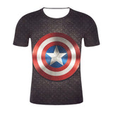 Men T Shirt 2018 Avengers Logo Tshirt Infinity Symbol T-shirt 3D Metal Marvel Tops Captain Tees Fashion Superhero Clothes Venom