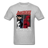 Daredevil And Punisher T Shirt Captain America Marvel Endgame T Shirts Super Heroes Cool Fashion T-Shirt Amazing Film Tshirt Men