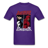 Daredevil And Punisher T Shirt Captain America Marvel Endgame T Shirts Super Heroes Cool Fashion T-Shirt Amazing Film Tshirt Men