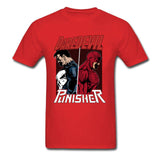 Daredevil And Punisher T Shirt Captain America Marvel Endgame T Shirts Super Heroes Cool Fashion T-Shirt Amazing Film Tshirt Men