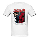 Daredevil And Punisher T Shirt Captain America Marvel Endgame T Shirts Super Heroes Cool Fashion T-Shirt Amazing Film Tshirt Men