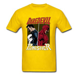 Daredevil And Punisher T Shirt Captain America Marvel Endgame T Shirts Super Heroes Cool Fashion T-Shirt Amazing Film Tshirt Men