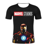 New Summer Marvel Avengers 3D Printed Ironman T Shirt Men Compression Crossfit Short Sleeve Men T-Shirt Fashion Fitness Clothing