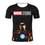 New Summer Marvel Avengers 3D Printed Ironman T Shirt Men Compression Crossfit Short Sleeve Men T-Shirt Fashion Fitness Clothing