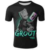 2019 Guardians of the Galaxy Groot unny tee cute t shirts homme men 100% cotton cool tshirt summer Marvel t-shirt Tops