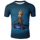 2019 Guardians of the Galaxy Groot unny tee cute t shirts homme men 100% cotton cool tshirt summer Marvel t-shirt Tops