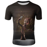 2019 Guardians of the Galaxy Groot unny tee cute t shirts homme men 100% cotton cool tshirt summer Marvel t-shirt Tops