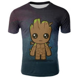 2019 Guardians of the Galaxy Groot unny tee cute t shirts homme men 100% cotton cool tshirt summer Marvel t-shirt Tops