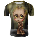 2019 Guardians of the Galaxy Groot unny tee cute t shirts homme men 100% cotton cool tshirt summer Marvel t-shirt Tops