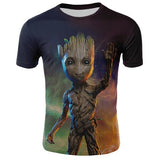 2019 Guardians of the Galaxy Groot unny tee cute t shirts homme men 100% cotton cool tshirt summer Marvel t-shirt Tops