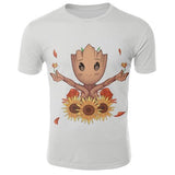 2019 Guardians of the Galaxy Groot unny tee cute t shirts homme men 100% cotton cool tshirt summer Marvel t-shirt Tops