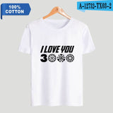 Father Day Gift Dad I Love You 3000 Tshirt 100% Cotton Awesome T-Shirts Avengers Super Hero Marvel Tees Short Sleeve Tops 4XL