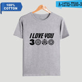 Father Day Gift Dad I Love You 3000 Tshirt 100% Cotton Awesome T-Shirts Avengers Super Hero Marvel Tees Short Sleeve Tops 4XL