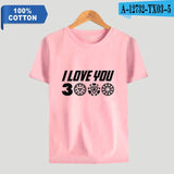 Father Day Gift Dad I Love You 3000 Tshirt 100% Cotton Awesome T-Shirts Avengers Super Hero Marvel Tees Short Sleeve Tops 4XL