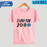 Father Day Gift Dad I Love You 3000 Tshirt 100% Cotton Awesome T-Shirts Avengers Super Hero Marvel Tees Short Sleeve Tops 4XL