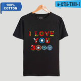 Father Day Gift Dad I Love You 3000 Tshirt 100% Cotton Awesome T-Shirts Avengers Super Hero Marvel Tees Short Sleeve Tops 4XL