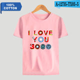Father Day Gift Dad I Love You 3000 Tshirt 100% Cotton Awesome T-Shirts Avengers Super Hero Marvel Tees Short Sleeve Tops 4XL