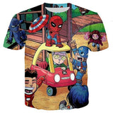 Marvel Avengers 4 kids 3d print tshirts baby boy cartoon tees ironman Spiderman cosplay child Girls t shirts Thanos Hulk tops