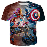 Marvel Avengers 4 kids 3d print tshirts baby boy cartoon tees ironman Spiderman cosplay child Girls t shirts Thanos Hulk tops