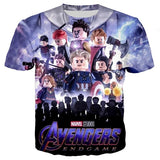 Marvel Avengers 4 kids 3d print tshirts baby boy cartoon tees ironman Spiderman cosplay child Girls t shirts Thanos Hulk tops