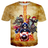 Marvel Avengers 4 kids 3d print tshirts baby boy cartoon tees ironman Spiderman cosplay child Girls t shirts Thanos Hulk tops