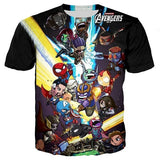 Marvel Avengers 4 kids 3d print tshirts baby boy cartoon tees ironman Spiderman cosplay child Girls t shirts Thanos Hulk tops