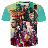 Marvel Avengers 4 kids 3d print tshirts baby boy cartoon tees ironman Spiderman cosplay child Girls t shirts Thanos Hulk tops