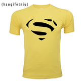 Comic LOGO Super Hero T Shirt Superman Batman Captain America the Flash Marvel Movie Men Cosplay T-Shirts superhero Geek Tee