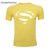 Comic LOGO Super Hero T Shirt Superman Batman Captain America the Flash Marvel Movie Men Cosplay T-Shirts superhero Geek Tee