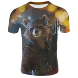 Summer Groot Harajuku Anime T-Shirt Cotton Short Sleeves Casual Male Tshirt men Marvel street fashion casual clothing