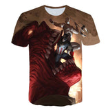 Harajuku Summer Fashion Superhero Spiderman Batman Avengers Captain America Distressed Shield Logo Marvel Comics Adult t-Shirt