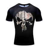 2019 New Avengers 4 Armor Men Compression shirt Cosplay T shirts 3D Fitness Captain Marvel tee shirt Tight Punisher shull shirt